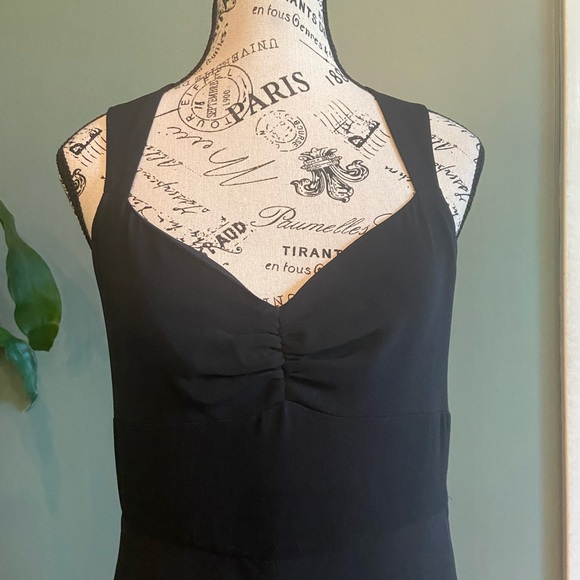 Banana republic sweetheart neck, open back block silk dress - Picture 3 of 7